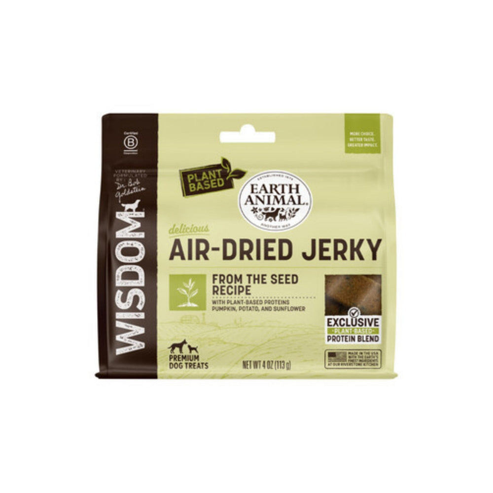 Earth Animal Dog Wisdom Air-Dried Jerky From The Seed 4oz for your Pet Dog with Pet Store X!