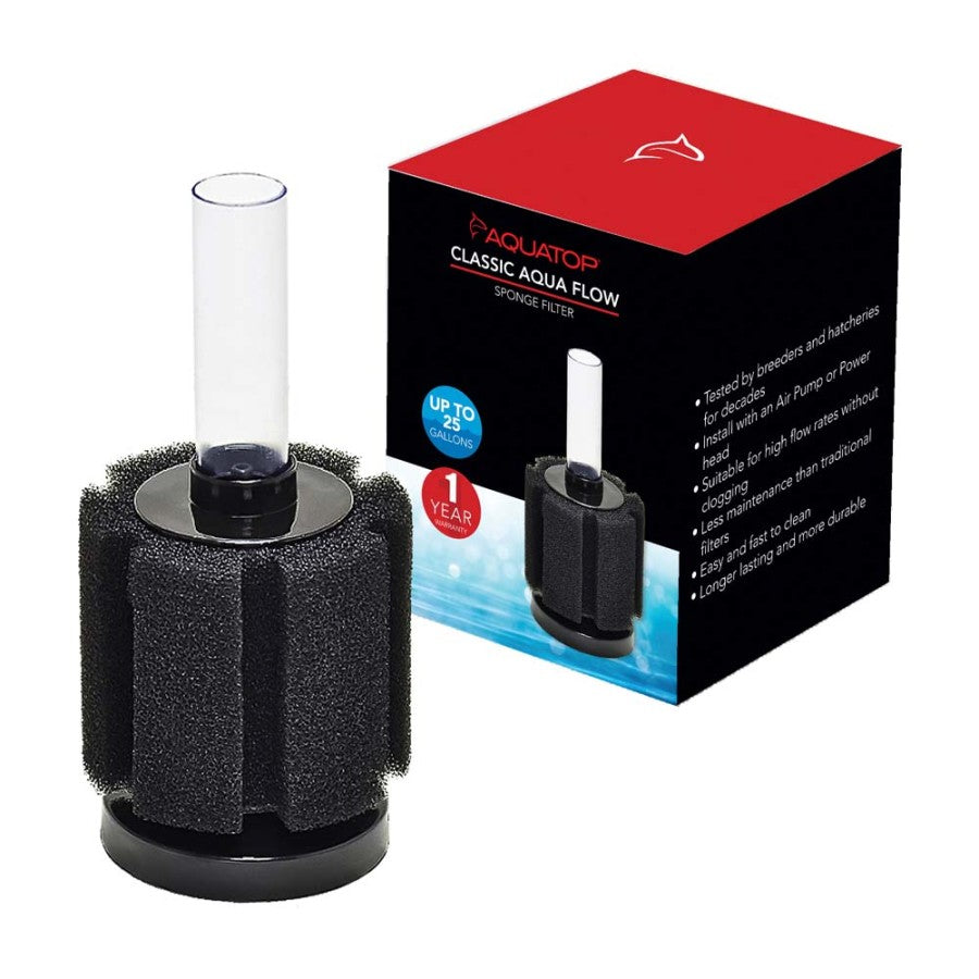 Aquatop Classic Aqua Flow CAF-25 Internal Sponge Filter Black 1ea