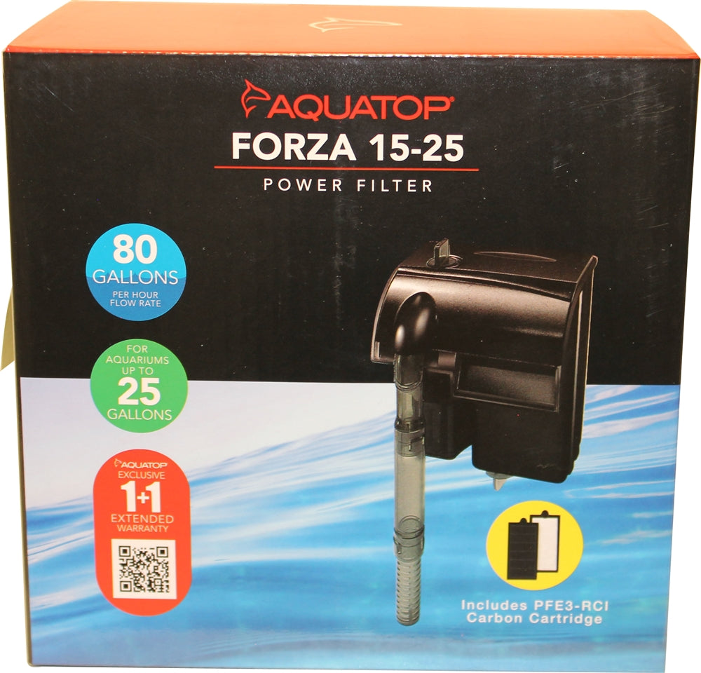 Aquatop FORZA 15-25 Power Filter Black 1ea/80 GPH for your Pet Fish with Pet Store X!