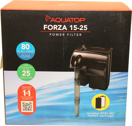 Aquatop FORZA 15-25 Power Filter Black 1ea/80 GPH for your Pet Fish with Pet Store X!