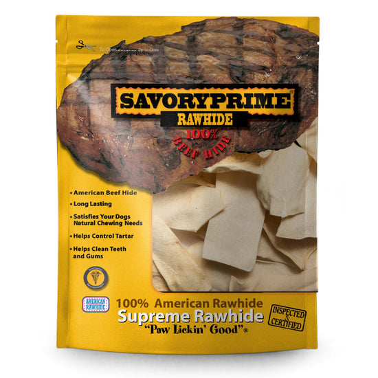 Savory Prime Supreme Rawhide Chips Natural 1ea/16 oz for your Pet Dog with Pet Store X!