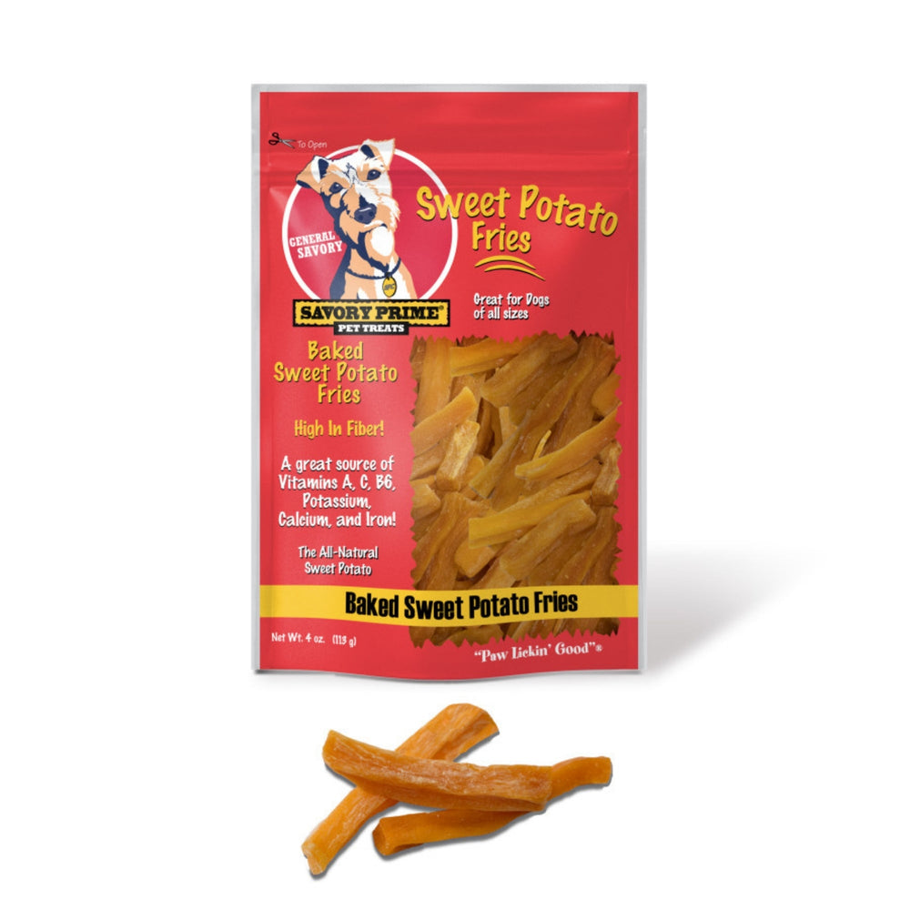 Savory Prime Baked Sweet Potato Fries Dog Treat 4oz.