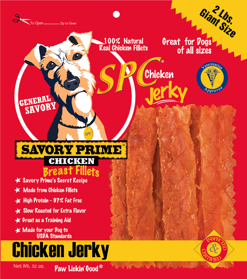 Savory Prime SPC Jerky Treats Chicken 1ea/32 oz for your Pet Dog with Pet Store X!