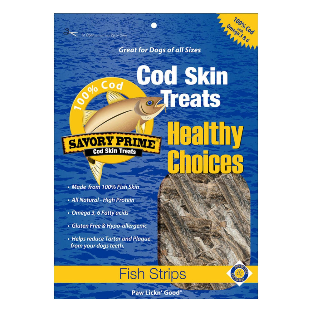 Savory Prime Cod Skin Strips Dog Treat 1ea/8 oz