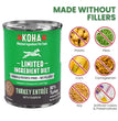 Koha Dog Limited Ingredient Grain Free 90% Turkey 13oz. (Case of 12)