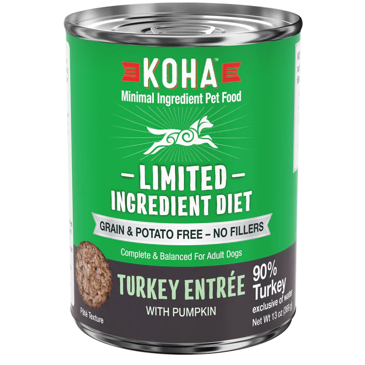 Koha Dog Limited Ingredient Grain Free 90% Turkey 13oz (Case of 12) for your Pet Dog with Pet Store X!