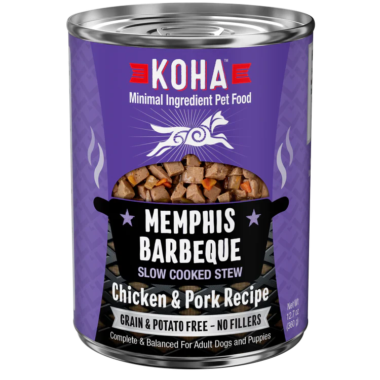 Koha Dog Grain Free Memphis Bbq Stew 127oz (Case of 12) for your Pet Dog with Pet Store X!