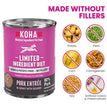 Koha Dog Limited Ingredient Grain Free 90% Pork 13oz. (Case of 12)