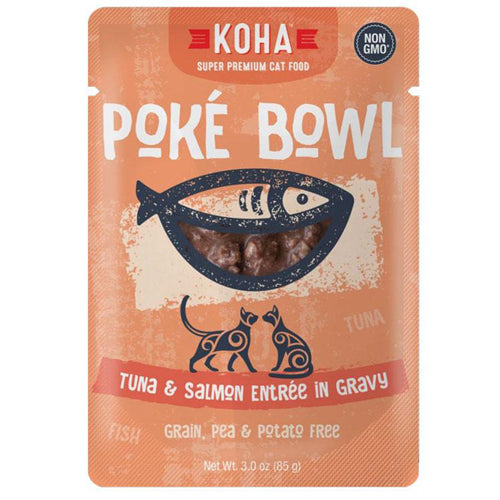 Koha Cat Grain Free Pok Tuna and Salmon 3oz.(Case of 24)