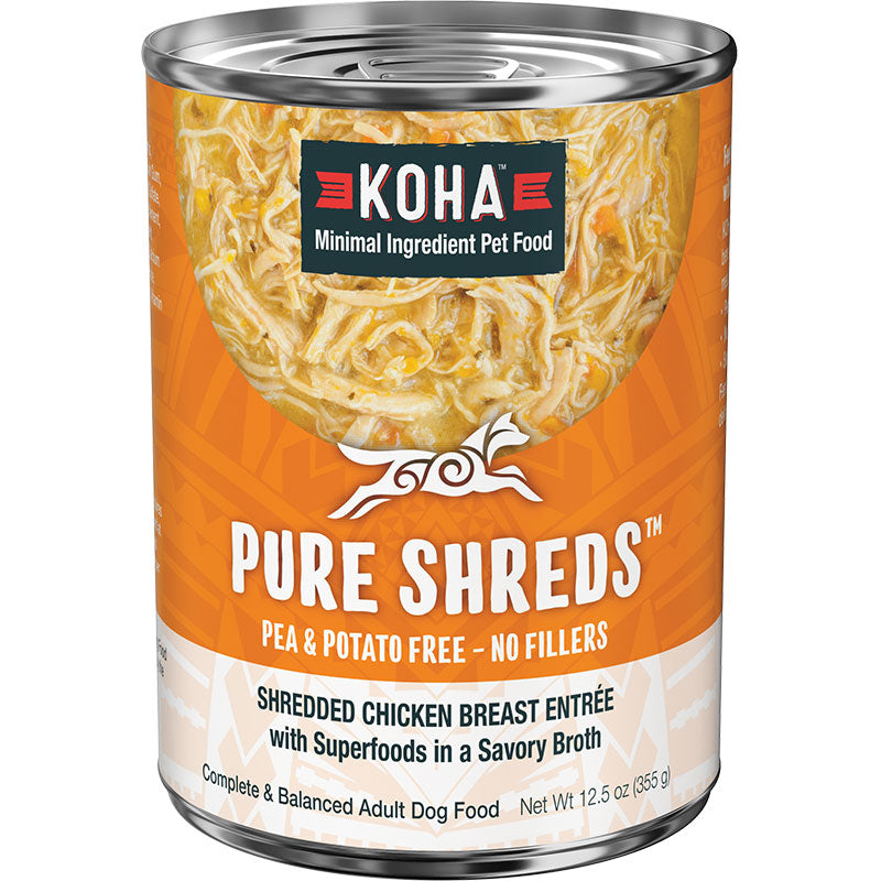 Koha Dog Grain Free Shredded Chicken 125oz (Case of 12) for your Pet Dog with Pet Store X!