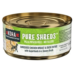 Koha Cat Grain Free Shredded Chicken and Duck 2.8Oz (Case Of 24)