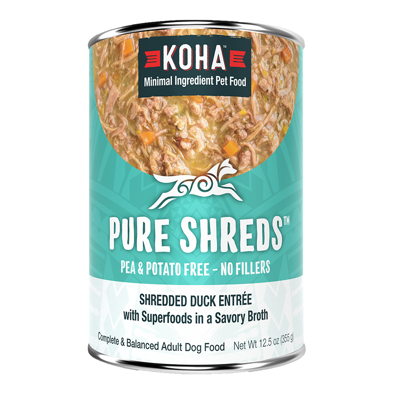 Koha Dog Grain Free Shredded Duck 125oz (Case of 12) for your Pet Dog with Pet Store X!