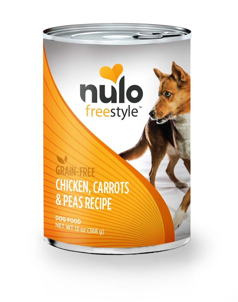 Nulo Freestyle Grain Free Wet Dog Food Chicken, Peas, & Carrots 13oz (Case of 12) for your Pet Dog with Pet Store X!