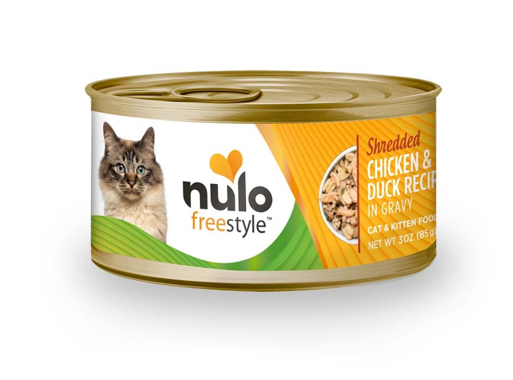 Nulo Freestyle Grain-Free Shredded Wet Cat Food Chicken & Duck 24ea/3 oz