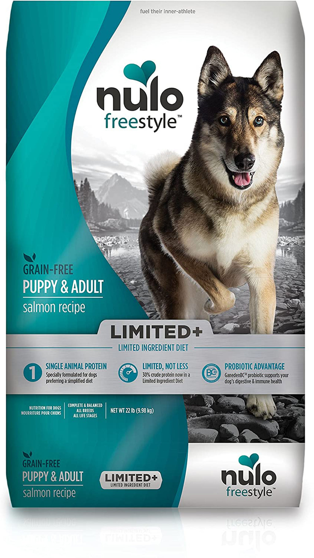 Nulo FreeStyle Limited+ Grain Free Dry Dog Food Salmon 1ea/22 lb