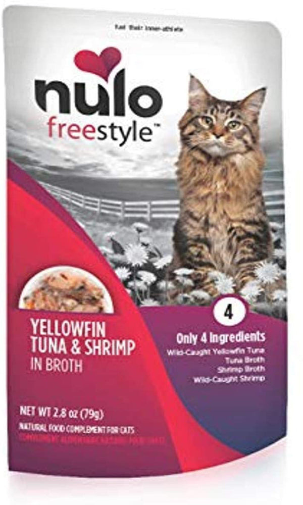 Nulo Freestyle Cat Food Topper Yellowfin Tuna & Shrimp in Broth 24ea/2.8 oz, 24 pk