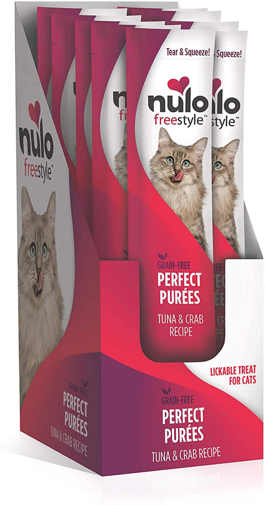 Nulo Freestyle Perfect Purees Grain-Free Cat Food Topper/Treat Tuna & Crab 48ea/0.5 oz, 48 pk