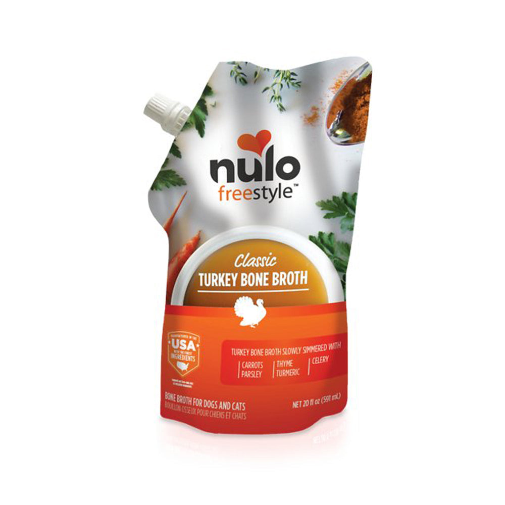 Nulo Freestyle Dog Food Topper Turkey Bone Broth 20oz. (Case of 6)