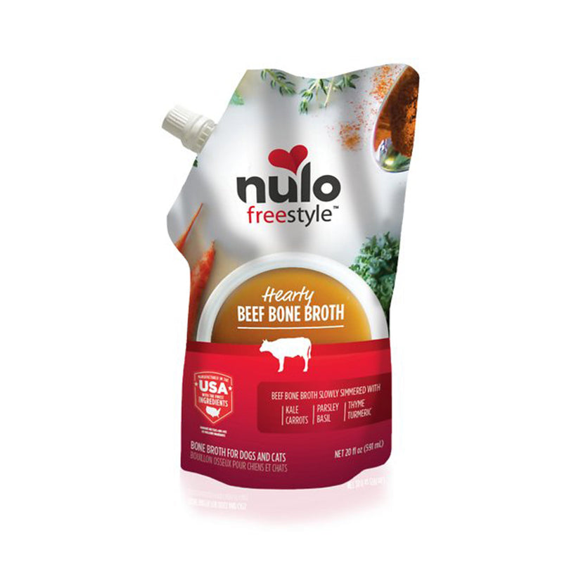 Nulo Freestyle Dog Food Topper Beef Bone Broth 20oz (Case of 6) for your Pet Dog with Pet Store X!