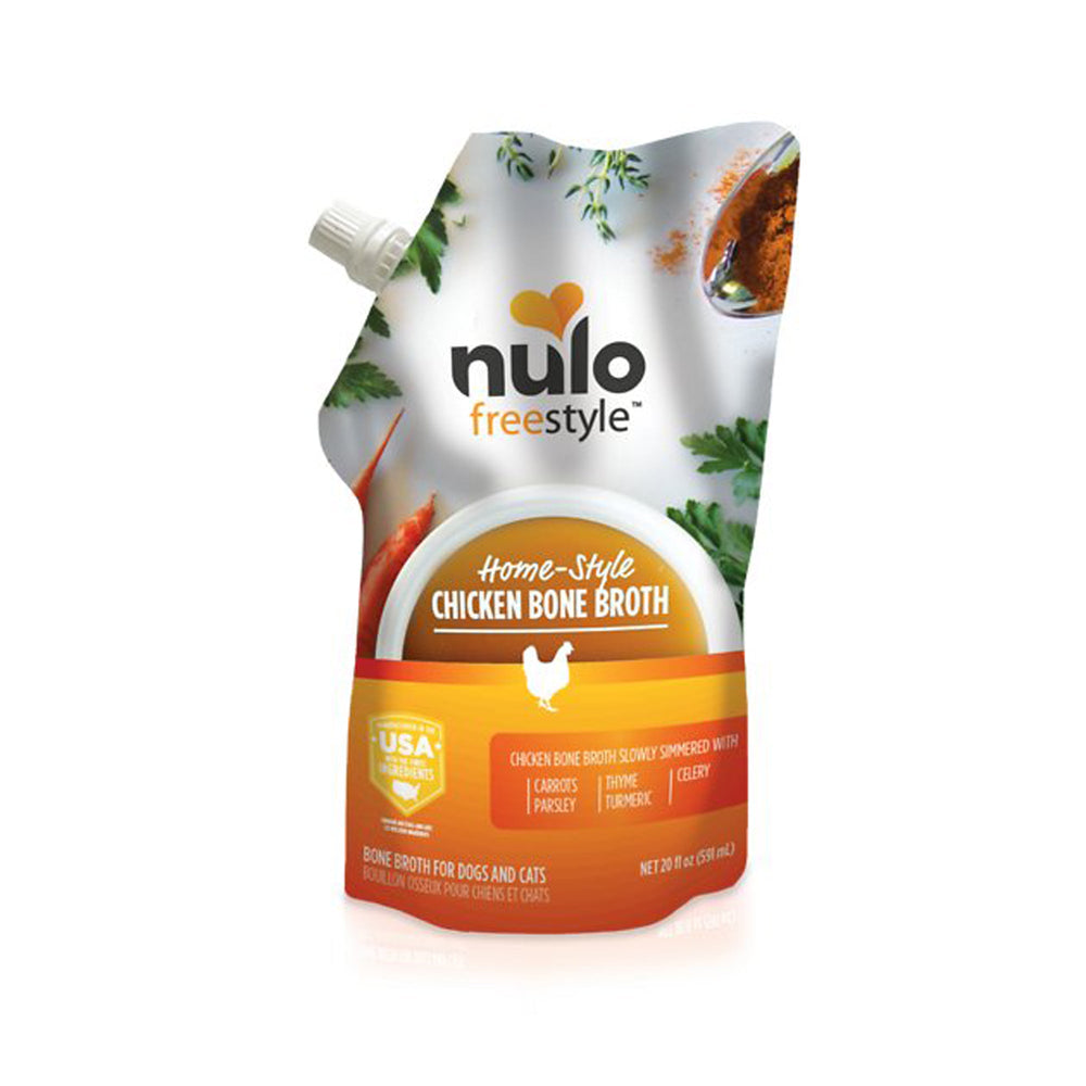 Nulo Freestyle Dog Food Topper Chicken Bone Broth 20oz. (Case of 6)