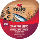 Nulo Freestyle Signature Stews Grain-Free Wet Cat Food Mackerel, Shrimp & Mussels 24ea/2.8 oz