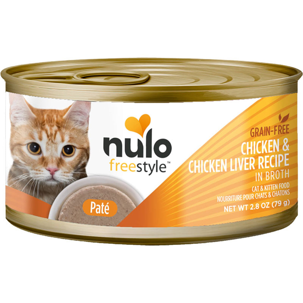 Nulo FreeStyle Smooth Pate Grain-Free Wet Cat Food Chicken & Chicken Liver 12ea/2.8 oz