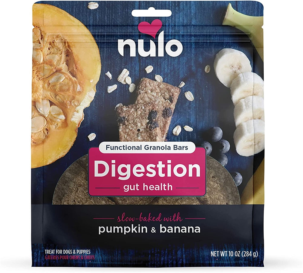 Nulo Functional Granola Bar Digestion Gut Health Dog Treats Pumpkin & Banana 1ea/10 oz