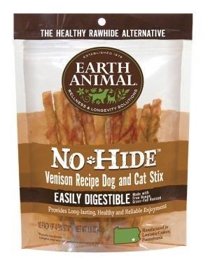 Earth Animal No Hide Venison Chews Dog Treats; 10 Pack for your Pet Dog with Pet Store X!