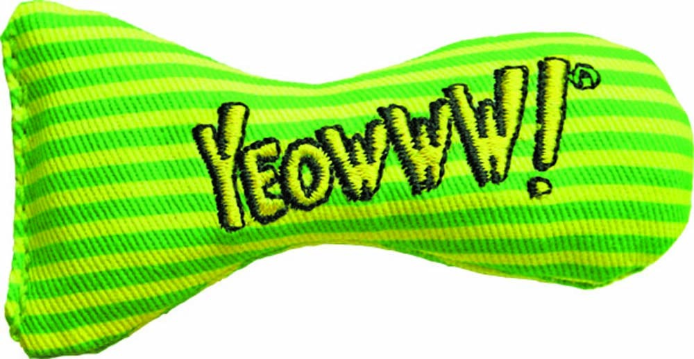 Yeowww! Stinkies Catnip Toy Yellow, Green 1ea/3 in, 12 pk