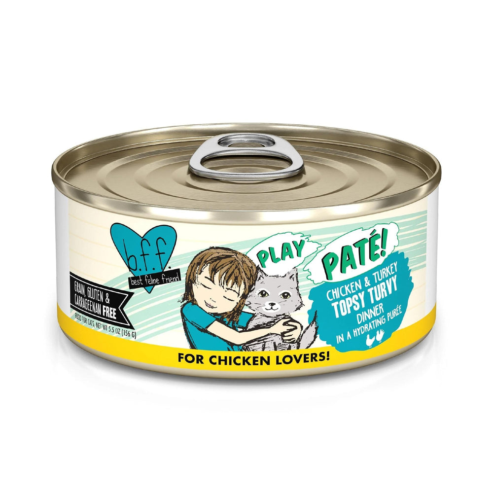 BFF Cat Play Chicken and Turkey Topsy Turvy Dinner 5.5oz. (Case of 8)