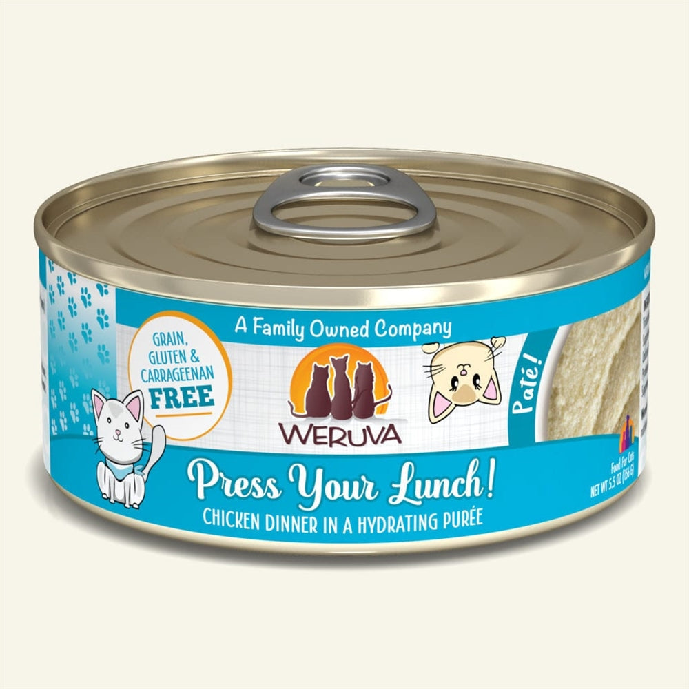 Weruva Cat Pate Press Your Lunch! Chicken Dinner 55oz (Case of 8) for your Pet Cat with Pet Store X!