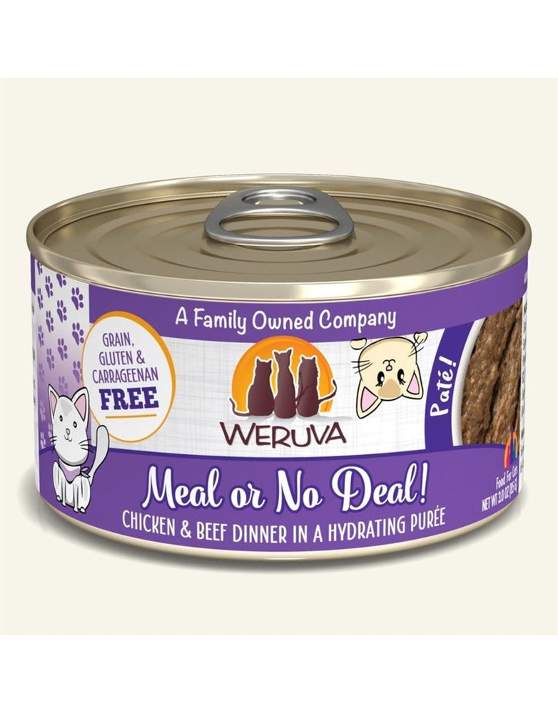 Weruva Cat Pate Meal or No Deal! Chicken and Beef Dinner 3oz (Case of 8) for your Pet Cat with Pet Store X!