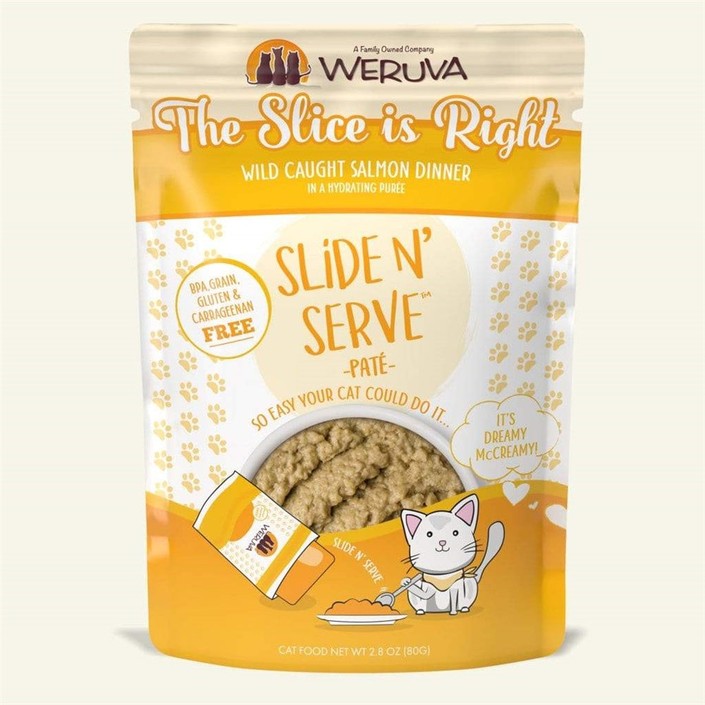 Weruva Cat Pates The Slice is Right Wild Caught Salmon Dinner 55oz (Case of 12) for your Pet Cat with Pet Store X!