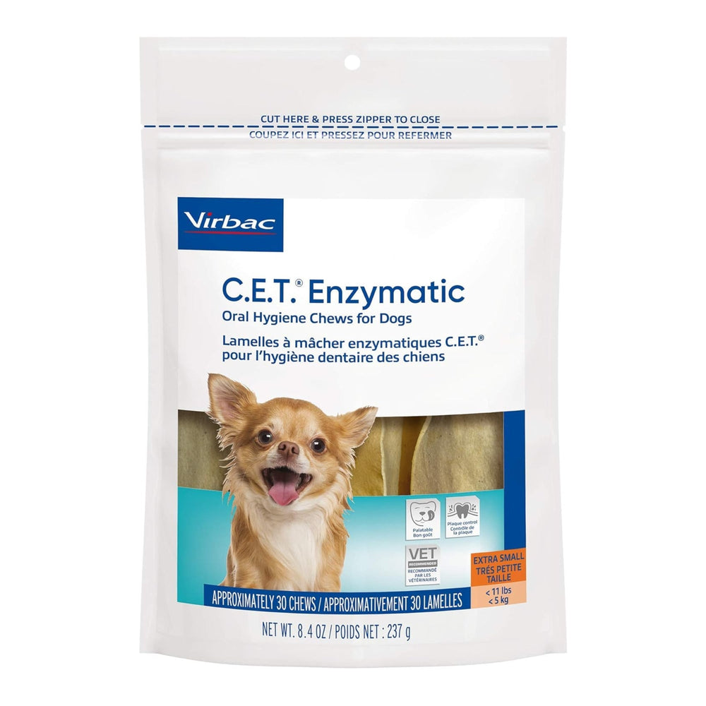 CET Enzymatic Oral Hygiene Chews For Dogs Beef/Chicken XSmall 30 Count for your Pet Dog with Pet Store X!