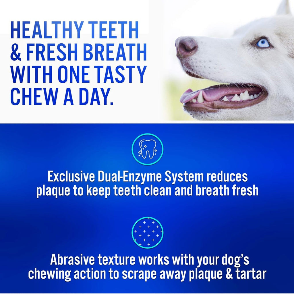 C.E.T. Enzymatic Oral Hygiene Chews For Dogs Beef/Poultry Small 30 Count