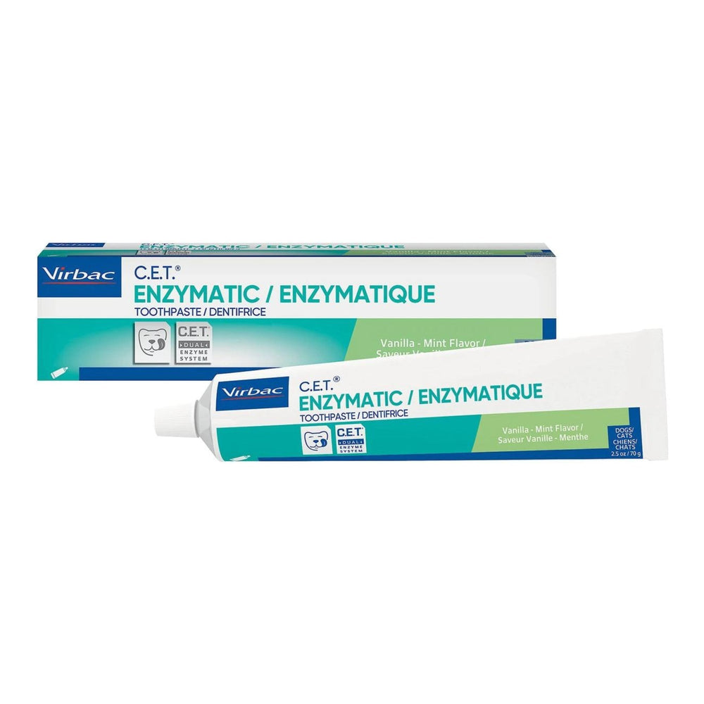 C.E.T. Enzymatic Toothpaste For Dogs & Cats Vanilla Mint 2.5oz. - 70 grams