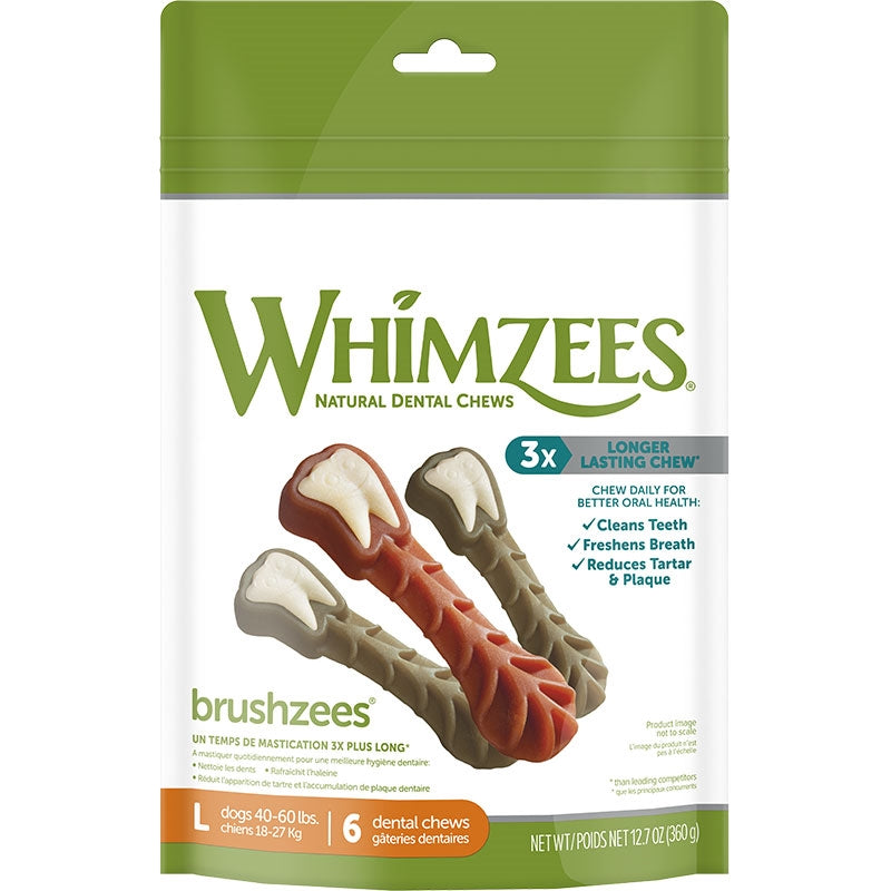 Whimzees Brushzees Large 127 oz Bag for your Pet Dog with Pet Store X!