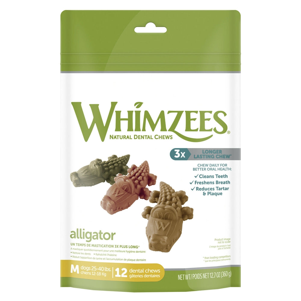 Whimzees Alligators M 127 oz Bag for your Pet Dog with Pet Store X!