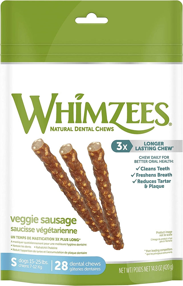 Whimzees Veggie Sausage S 148 Oz Bag for your Pet Dog with Pet Store X!