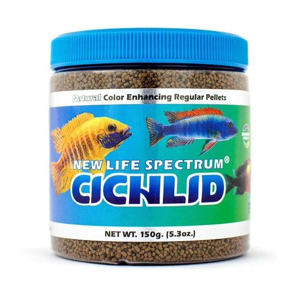 New Life Spectrum Cichlid Sinking Pellets Fish Food 1ea/5.3 oz, Regular for your Pet Fish.