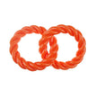 Infinity TPR 2 Rings Tug Toy Orange 8.5in.