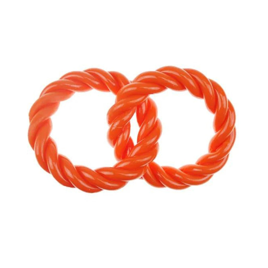 Infinity TPR 2 Rings Tug Toy Orange 8.5in.