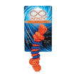 Infinity TPR/Rope Bone Dog Toy Orange Small 8in.