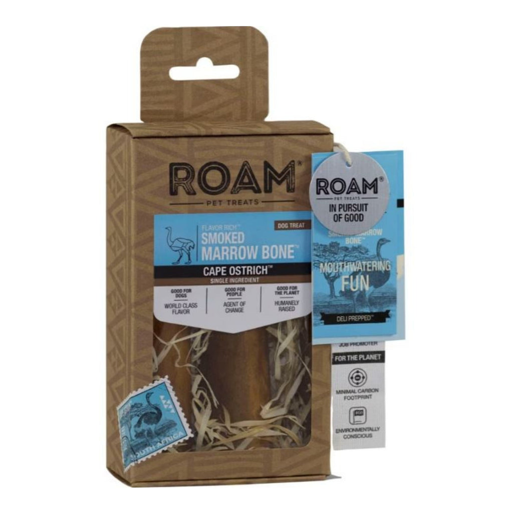 Roam Flavor Rich Smoked Marrow Bones Ostrich 2 Pk