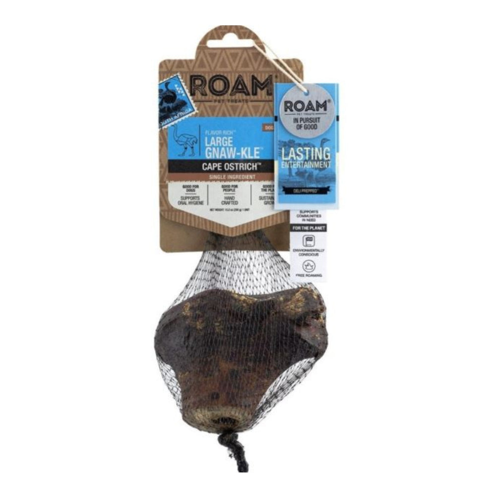 Roam Flavor Rich Gnaw-Kle Ostrich Large-1 Pk