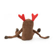 Zippypaws Holiday Crinkles Reindeer Red/Brown Jumbo
