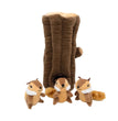 ZippyPaws Zippy Burrow Dog Toy Chipmunks Log 1ea/XL