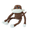 ZippyPaws Spencer the Crinkle Monkey Dog Toy Brown 1ea/LG