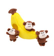 Zippypaws Burrow Monkey 'N Banana Brown/Yellow Medium