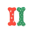 Zippypaws Holiday Patterned Bones Red/Green/White Large-2Pk